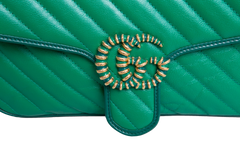 GUCCI GG MARMONT CHAIN MATELASSE SMALL GREEN