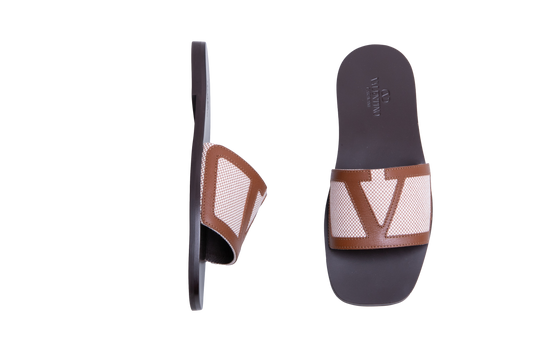 VALENTINO SLIDES VIVA SUPER STAR BROWN - 41 BR