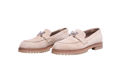 HERMÈS FAUBOURG SUEDE BEIGE CAMEL - 36 BR