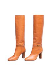 CELINE CLAUDE BOOTS TRIOMPHE CARAMEL - 40 BR