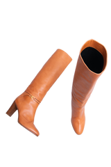 CELINE CLAUDE BOOTS TRIOMPHE CARAMEL - 40 BR