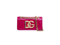 D&G 3.5 PHONE BAG PATENT PINK