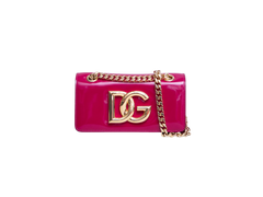 D&G 3.5 PHONE BAG PATENT PINK