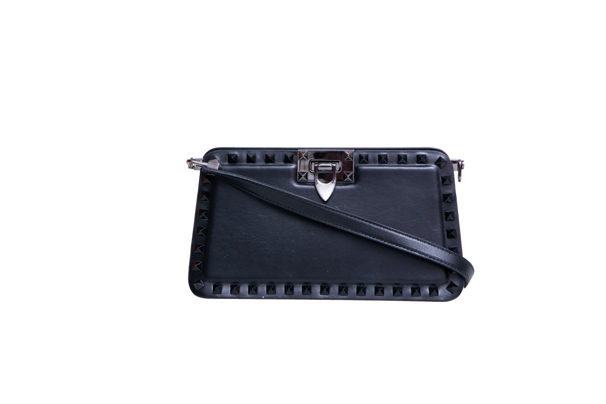 VALENTINO TONAL ROCKSTUD LEATHER BLACK