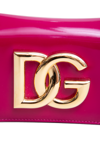 D&G 3.5 PHONE BAG PATENT PINK