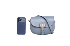 DIOR BOBBY SMALL LEATHER GREY