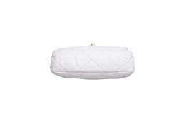 CHANEL 19 FLAP SMALL GOATSKIN IVORY PALLADIUM/GOLD HDWR