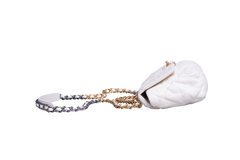 CHANEL 19 FLAP SMALL GOATSKIN IVORY PALLADIUM/GOLD HDWR