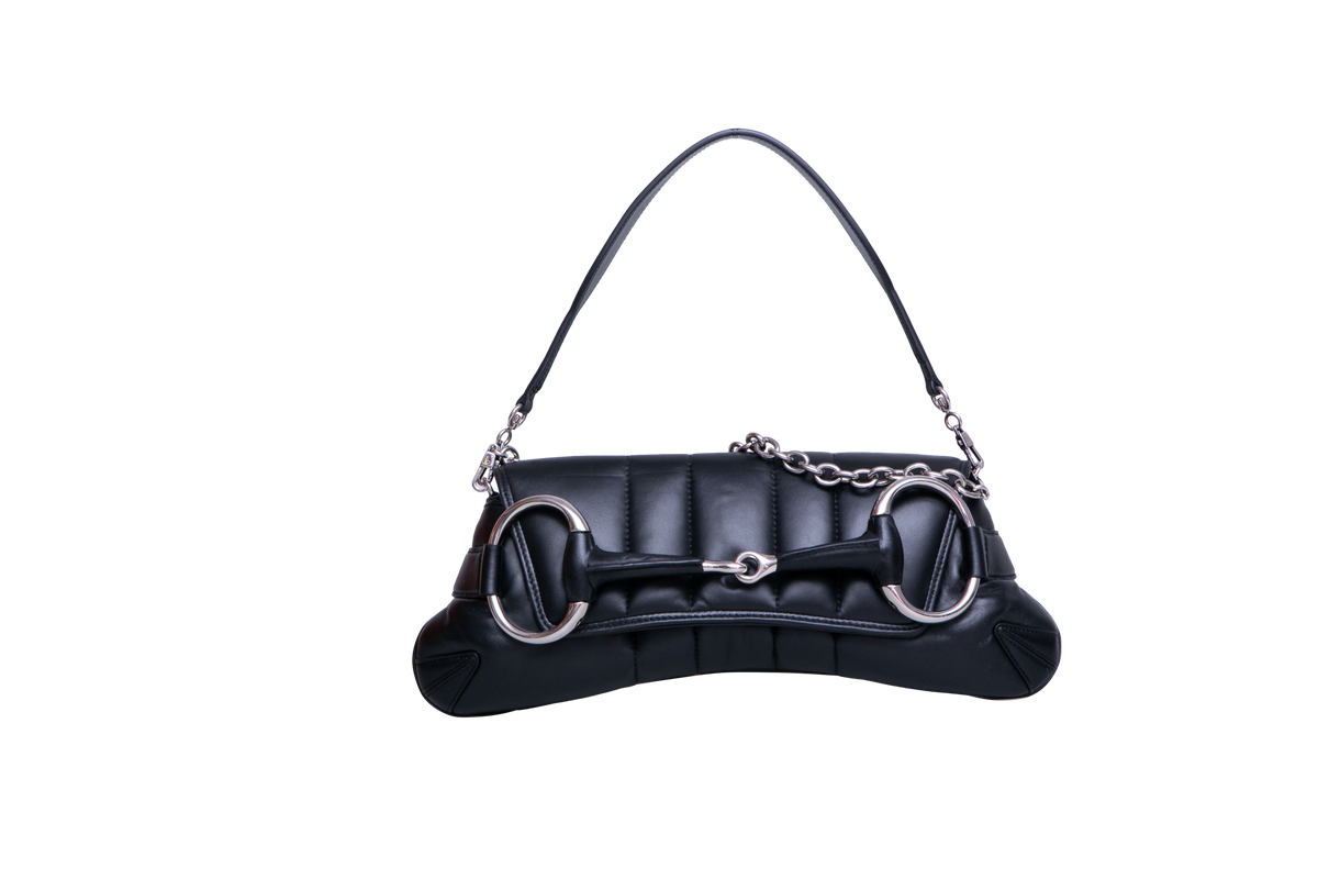 GUCCI HORSEBIT CHAIN MEDIUM BLACK