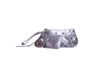 BALENCIAGA LE CAGOLE MINI MULTI POUCH SILVER METALLIC