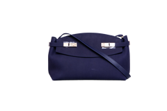 FERRAGAMO HUG POUCH SUEDE MIDNIGHT