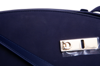 FERRAGAMO HUG POUCH SUEDE MIDNIGHT