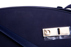 FERRAGAMO HUG POUCH SUEDE MIDNIGHT