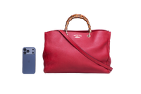 GUCCI BAMBOO SHOPPER LARGE RED