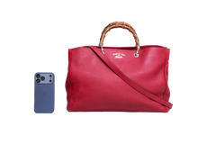 GUCCI BAMBOO SHOPPER LARGE RED