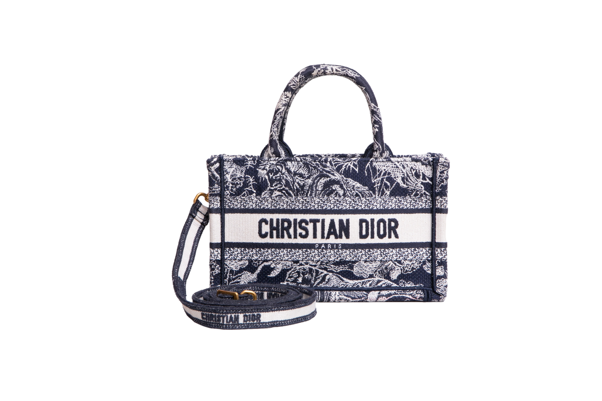 DIOR MINI BOOK TOTE TOILE DE JOUY