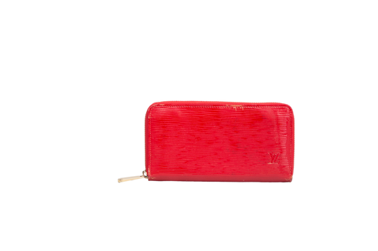 LV WALLET LONG ZIPPER PATENT EPI RED