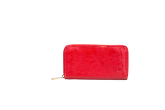 LV WALLET LONG ZIPPER PATENT EPI RED