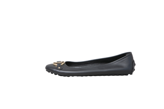 LV SAPATILHA BALLERINA OXFORD BLACK - 36 BR