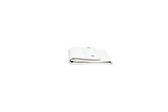 CHANEL WALLET DISTRESSED BI-FOLD COIN WHITE