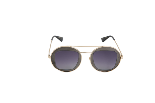 GUCCI RUTHENIUM ROUND GREY E GOLDEN