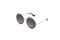 GUCCI RUTHENIUM ROUND GREY E GOLDEN