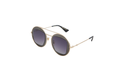 GUCCI RUTHENIUM ROUND GREY E GOLDEN