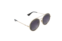 GUCCI RUTHENIUM ROUND GREY E GOLDEN