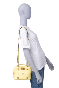 VALENTINO ROMAN STUD SMALL TOP HANDLE YELLOW