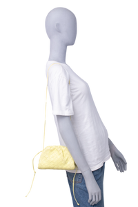 BOTTEGA MINI POUCH INTRECCIATO YELLOW PASTEL