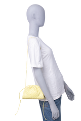 BOTTEGA MINI POUCH INTRECCIATO YELLOW PASTEL