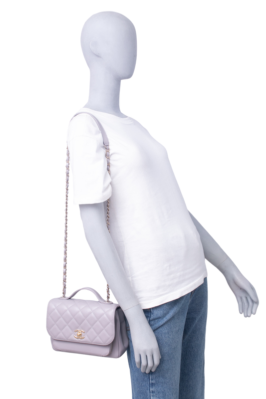 CHANEL SMALL BAG AFFINITY CAVIAR LEATHER LIGHT PURPLE