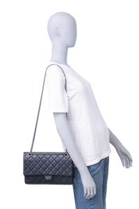 CHANEL 2.55 REISSUE 226 MEDIUM DF LAMBSKIN BLACK