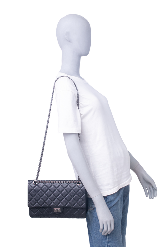 CHANEL 2.55 REISSUE 226 MEDIUM DF LAMBSKIN BLACK
