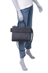 GIVENCHY HORIZON GRAINED SATCHEL BLACK