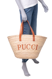 PUCCI BASKET TOTE STRAW LARGE NATURAL