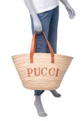 PUCCI BASKET TOTE STRAW LARGE NATURAL
