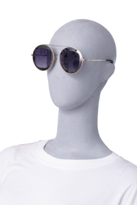 GUCCI RUTHENIUM ROUND GREY E GOLDEN