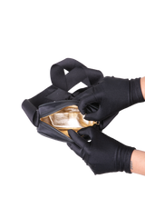 CHANEL MINI SATIN CAMERA CAMELIA BLACK