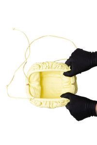 BOTTEGA MINI POUCH INTRECCIATO YELLOW PASTEL
