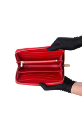 LV WALLET LONG ZIPPER PATENT EPI RED