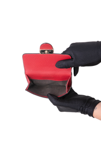 GUCCI WALLET BI-FOLD DOLLAR INTERLOCKING RED