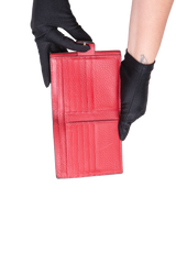 GUCCI WALLET BI-FOLD DOLLAR INTERLOCKING RED