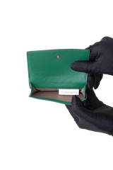 BOTTEGA CARD HOLDER BI-FOLD INTRECCIATO MOSS GREEN