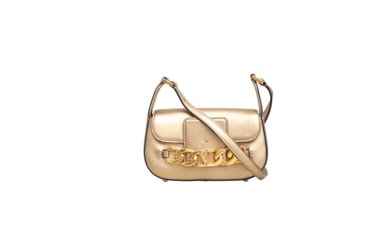 VALENTINO VLOGO CHAIN GOLD NAPPA