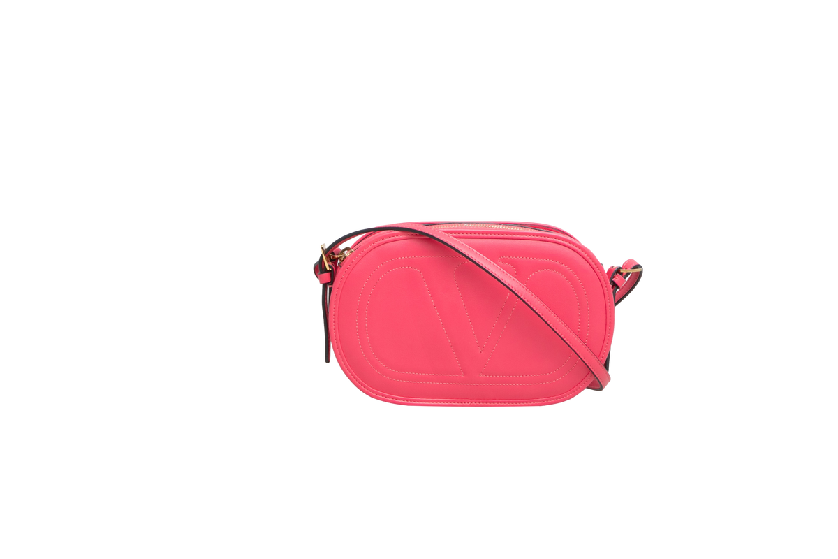 VALENTINO VLOGO CAMERA PINK CROSSBODY
