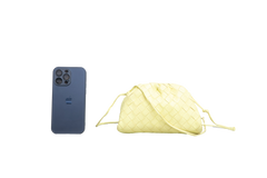 BOTTEGA MINI POUCH INTRECCIATO YELLOW PASTEL