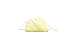 BOTTEGA MINI POUCH INTRECCIATO YELLOW PASTEL