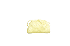 BOTTEGA MINI POUCH INTRECCIATO YELLOW PASTEL