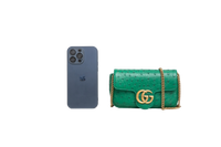GUCCI SUPER MINI GG MMARMONT OSTRICH ED COPACABANA GREN